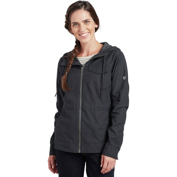 Kuhl Jackets & Blazers - Kuhl Women’s Stryka Shadow Gray Utility Cargo Zip Pocket Hooded Jacket Medium